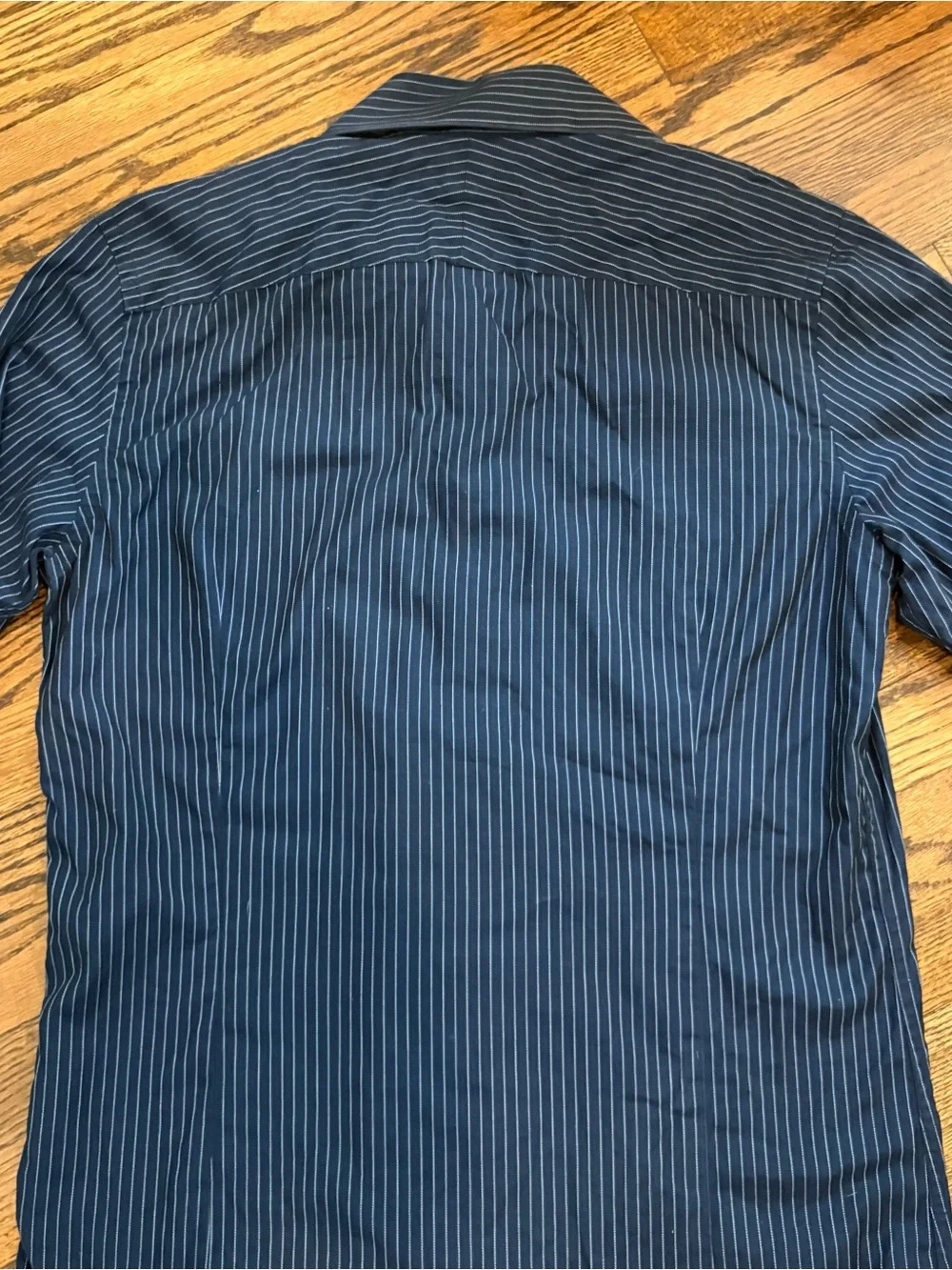 Banana Republic Navy Blue Pinstripe Dress Shirt